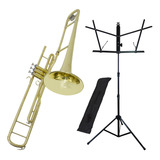 Kit Trombone Pisto Tenor Tb 200pd Estante De Partitura S1